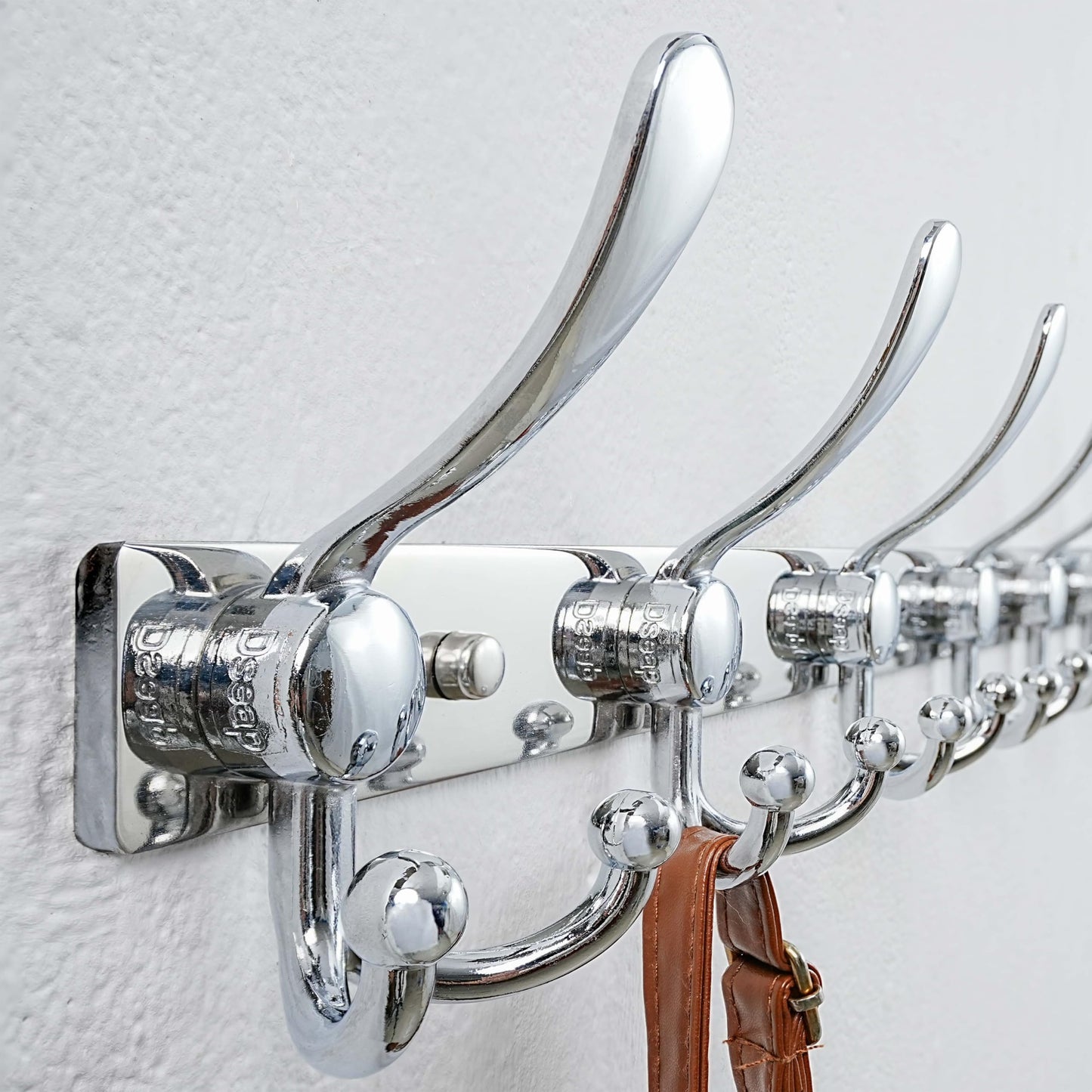 Dseap Coat Rack Wall Mount 94cm, Heavy Duty 2.5mm Base vs Flimsy 1mm, Double-Thick Solid Anti-Snap Hooks