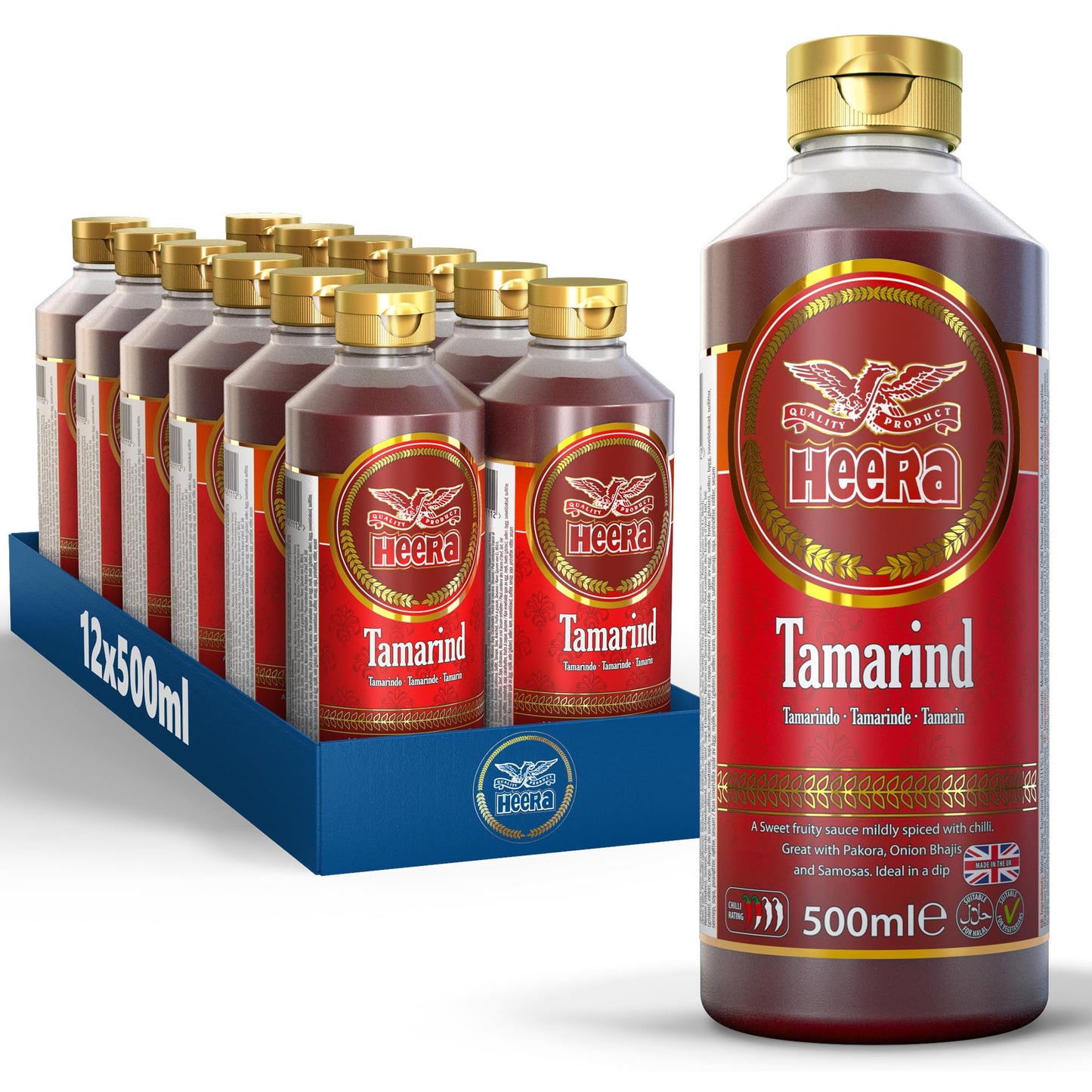 Heera Tamarind Sauce, 500ml, Case of 12 Bottles, Vegetarian