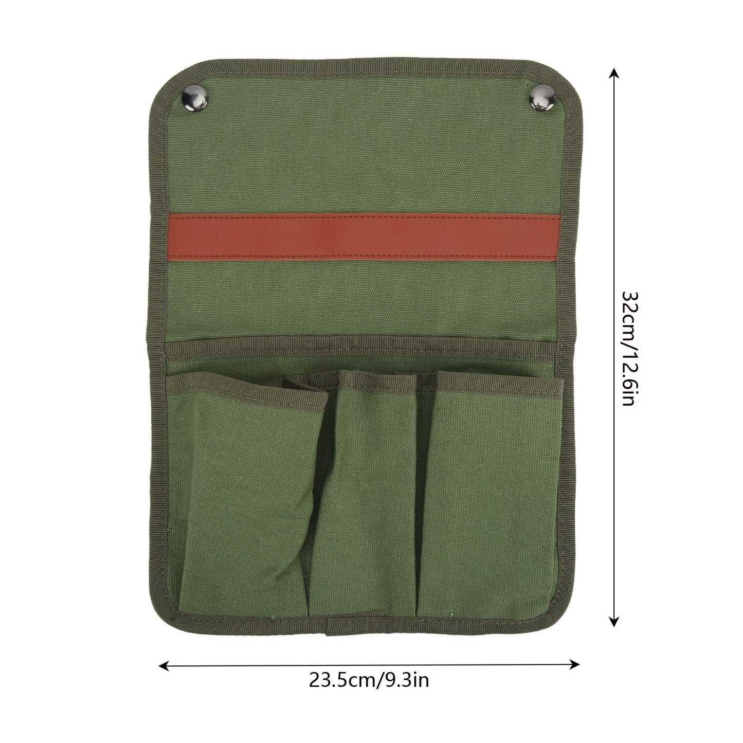 Alomejor Camping Chair Armrest Storage Bag with 3 Pouch Side Pocket for Outdoor Hiking (Military Green)