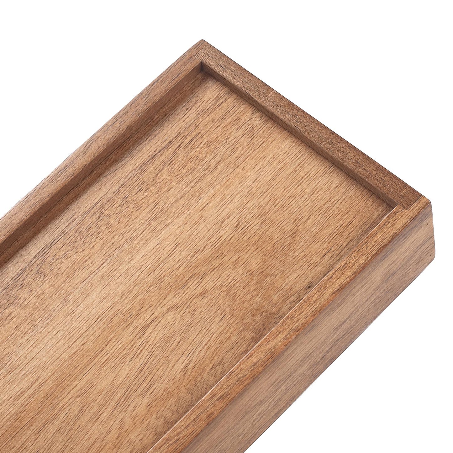 Bathroom Vanity Tray, Bathroom Tray for Counter, Acacia Wood Toilet Tank Tray for Organizing and Home Decor (30 x 11.5 x 4 cm)