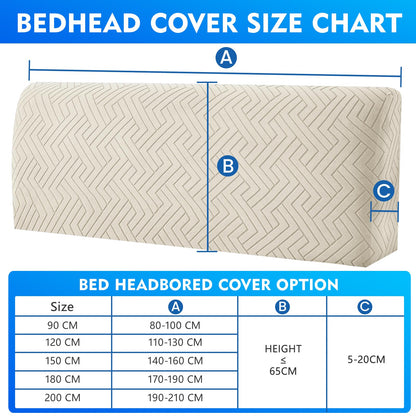 CYCMACO Elastic Headboard Cover, Double/Single Bed Headboard, Removable and Washable Dust Cover, Durable, Universal Headboard Cover Dustproof