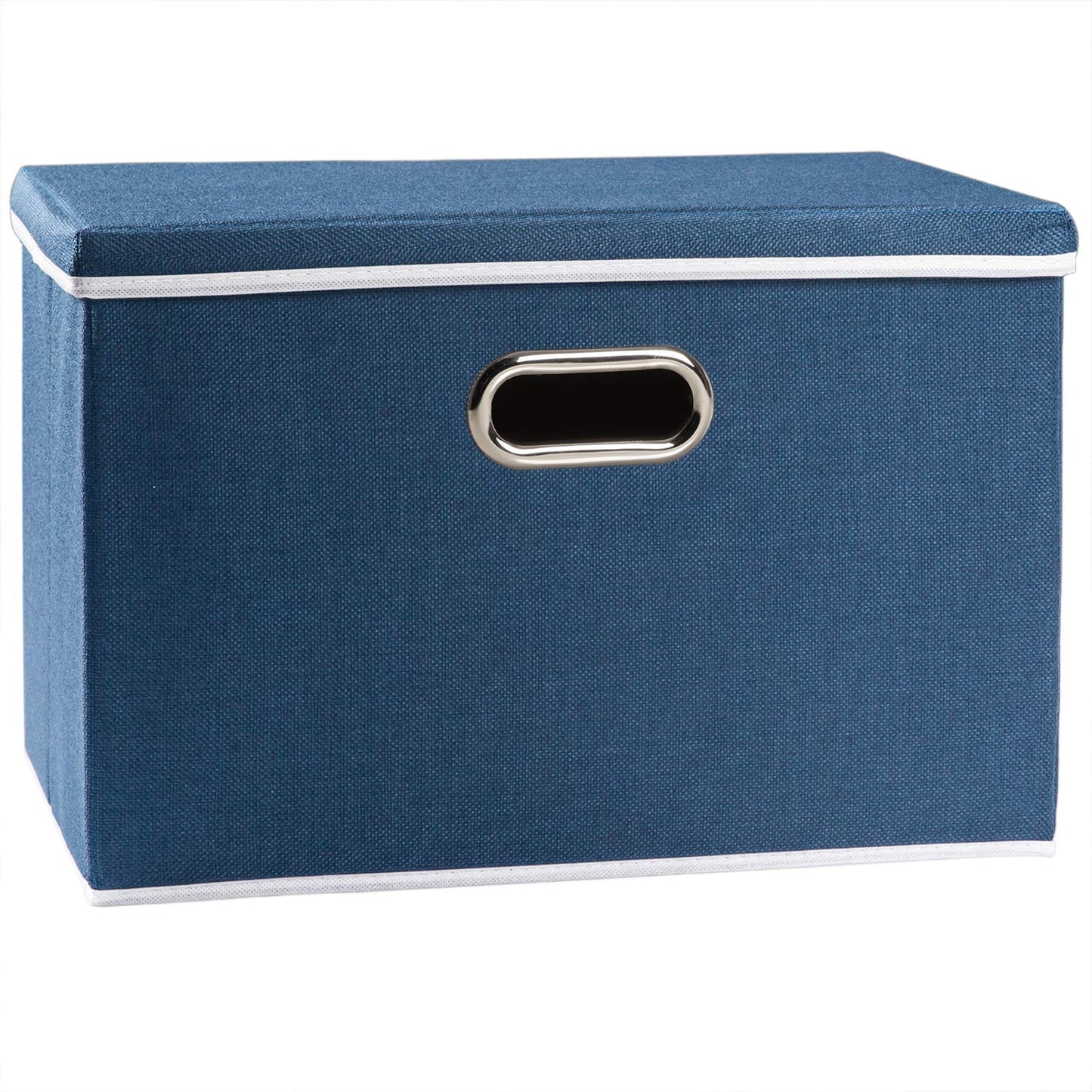 Prandom Storage Boxes with Lids Large,Collapsible Linen Fabric Storage Box,Decorative Bins,Really Useful Box,Clothing