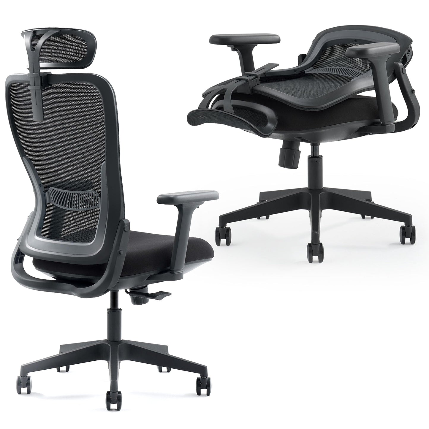 Tervo Model Y | Folding Office Chair for Small Spaces | Gaming Chair for Adults & Kids | Ergonomic Mesh Computer Chair
