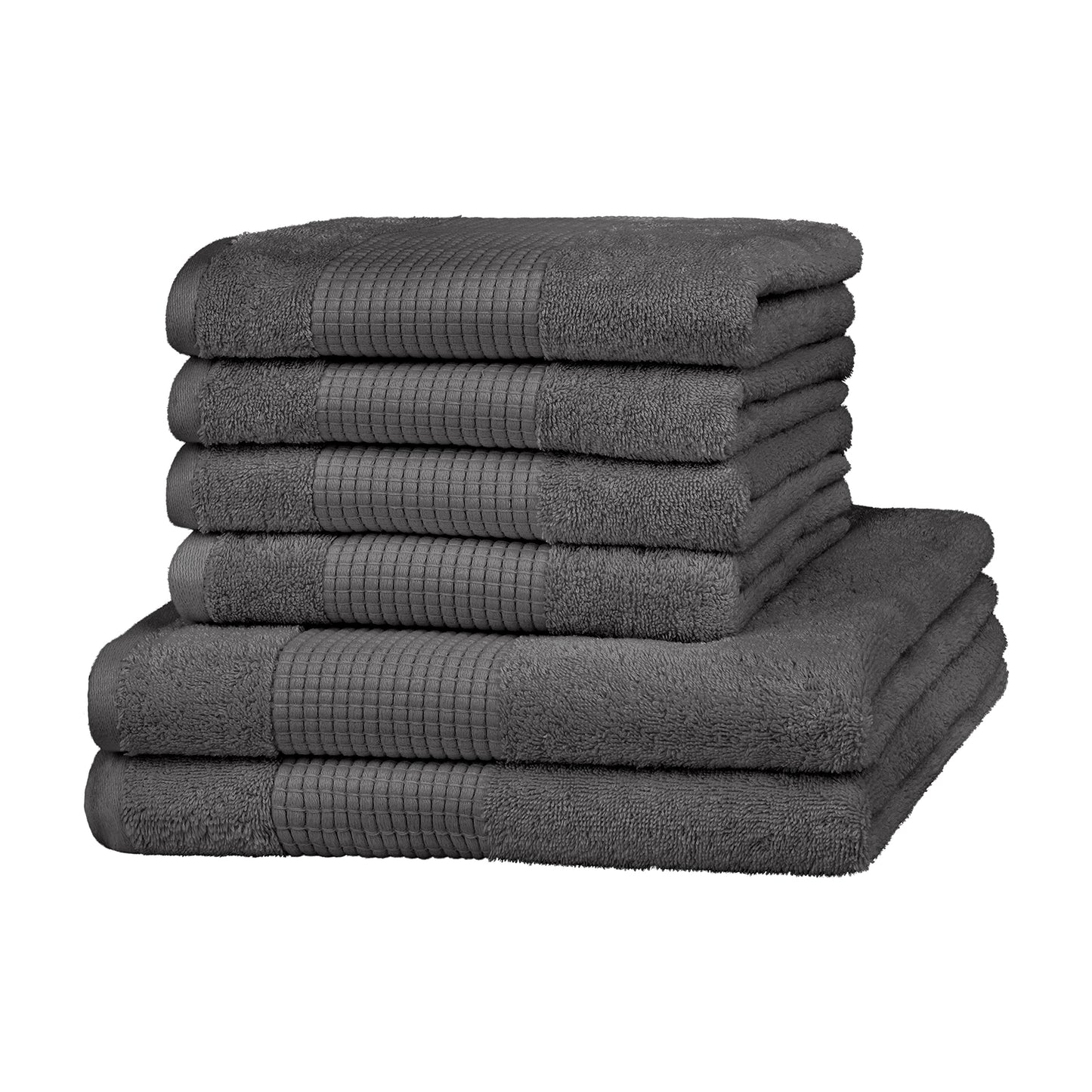 Merana Hand Towel Set, Absorbent, Soft and Lint-, Terry Towel Set in Luxury Quality Made of Heavy Organic Cotton 590 GSM
