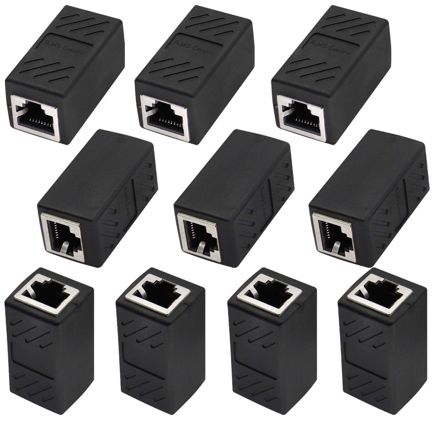 AAOTOKK RJ45 Cat6 Adapter Ethernet Cable Extender Cat6 Female to Female inLine Network Cable Coupler Cat6 Cat5 Cat5e Ethernet Coupler Adapter