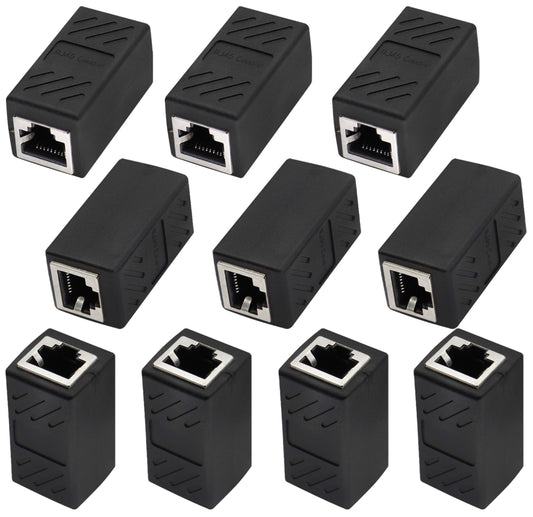 AAOTOKK RJ45 Cat6 Adapter Ethernet Cable Extender Cat6 Female to Female inLine Network Cable Coupler Cat6 Cat5 Cat5e Ethernet Coupler Adapter