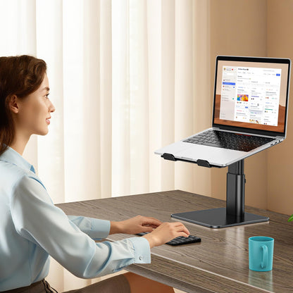 Auvo Laptop Stand for Desk, ALS02 Adjustable Notebook Holder, Computer Holder Stand Compatible with 10-15.6 inch Laptops, Black