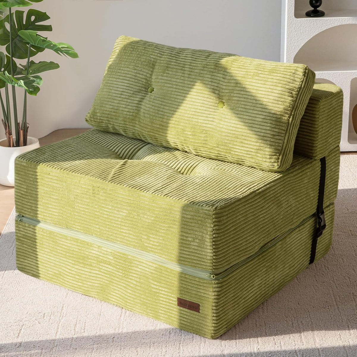 MAXYOYO Folding Sofa Bed, Convertible Sofa Bed with High-Density Support Foam, Portable 4 in 1 Fold Out Chair to Floor Lounger