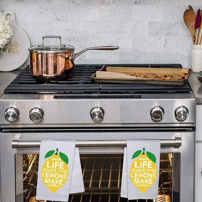 PLITI When Life Gives You Lemons Make Lemonade Novelty Kitchen Towels with Sayings Flour Sack Cotton Hand Towel Make lemonade towelU