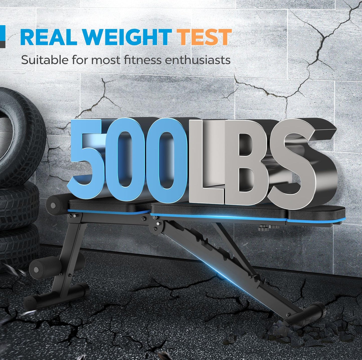 MAHAO Weight Benches Adjustable Workout Bench Foldable Bench Press for Home Gym Incline Decline Flat Exercise bench for Strength Training with