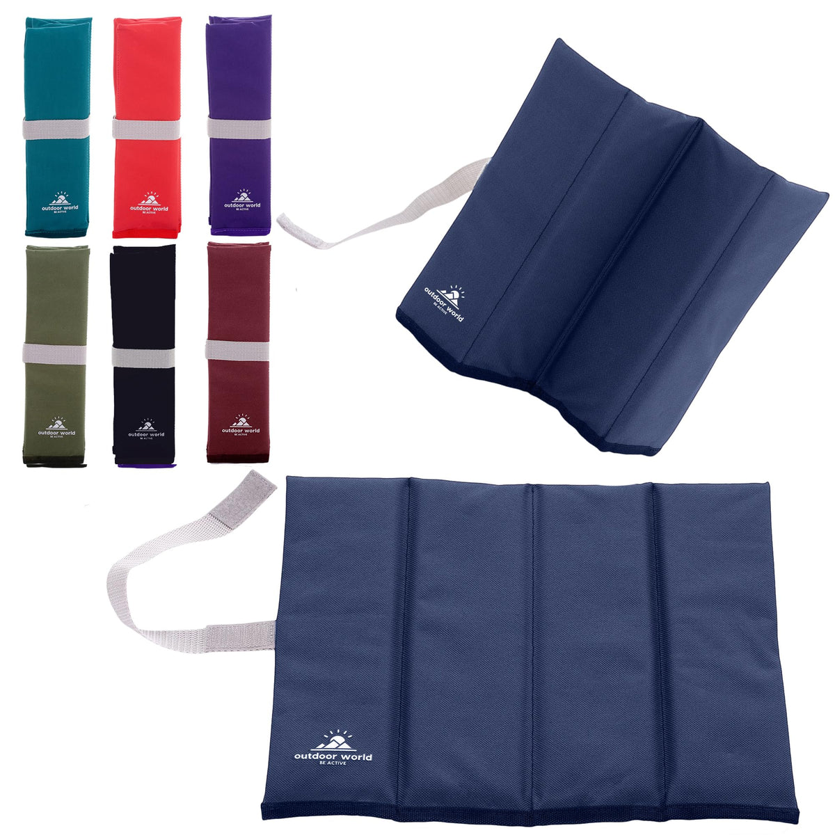 Outdoor World Folding Sit Mat – Lightweight Waterproof Foam Seat Pad for Camping, Hiking, Festivals & Picnics – Compact Foldable Cushion for Outdoor