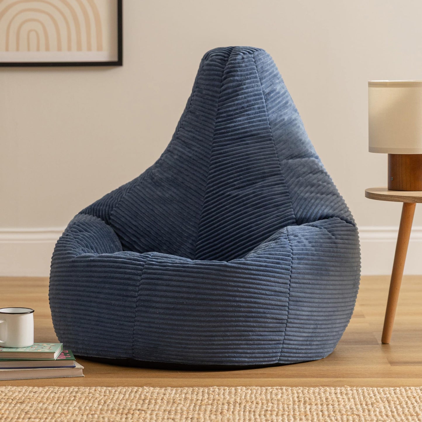 icon Dalton Cord Bean Bag with Filling Included, Blue