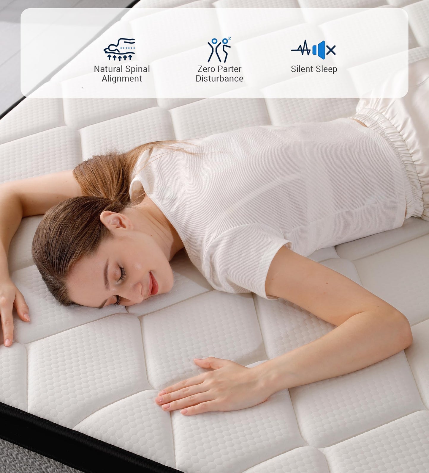 OGIAWA Single Mattress 3FT, 10.6 Inch Gel Memory Foam Pocket Sprung Orthopedic Mattress Edge Support & Motion Isolation Spring Hybrid Medium Firm