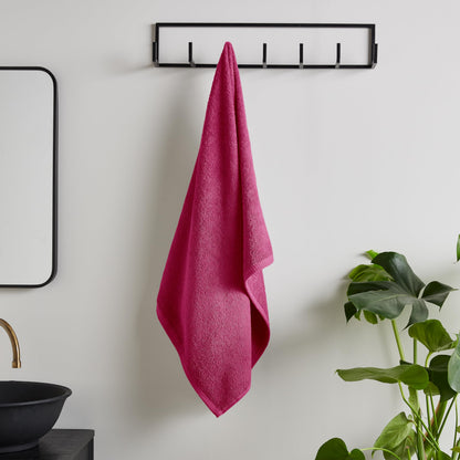 Catherine Lansfield Quick Dry Cotton 70x120 cm Bath Towel Hot Pink