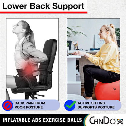CanDo Exercise ball - CanDo? Deluxe Anti-Burst Gym ball, diameter 85cm, blue