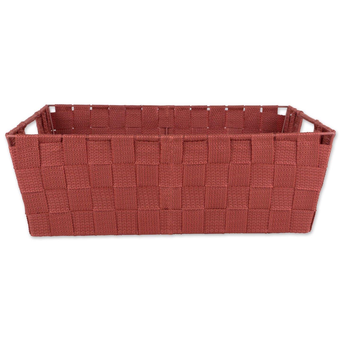 DII Woven Nylon Trapezoid Storage Bin, for Home, Office, Closets, & Everyday Storage Needs, Rust, Tray