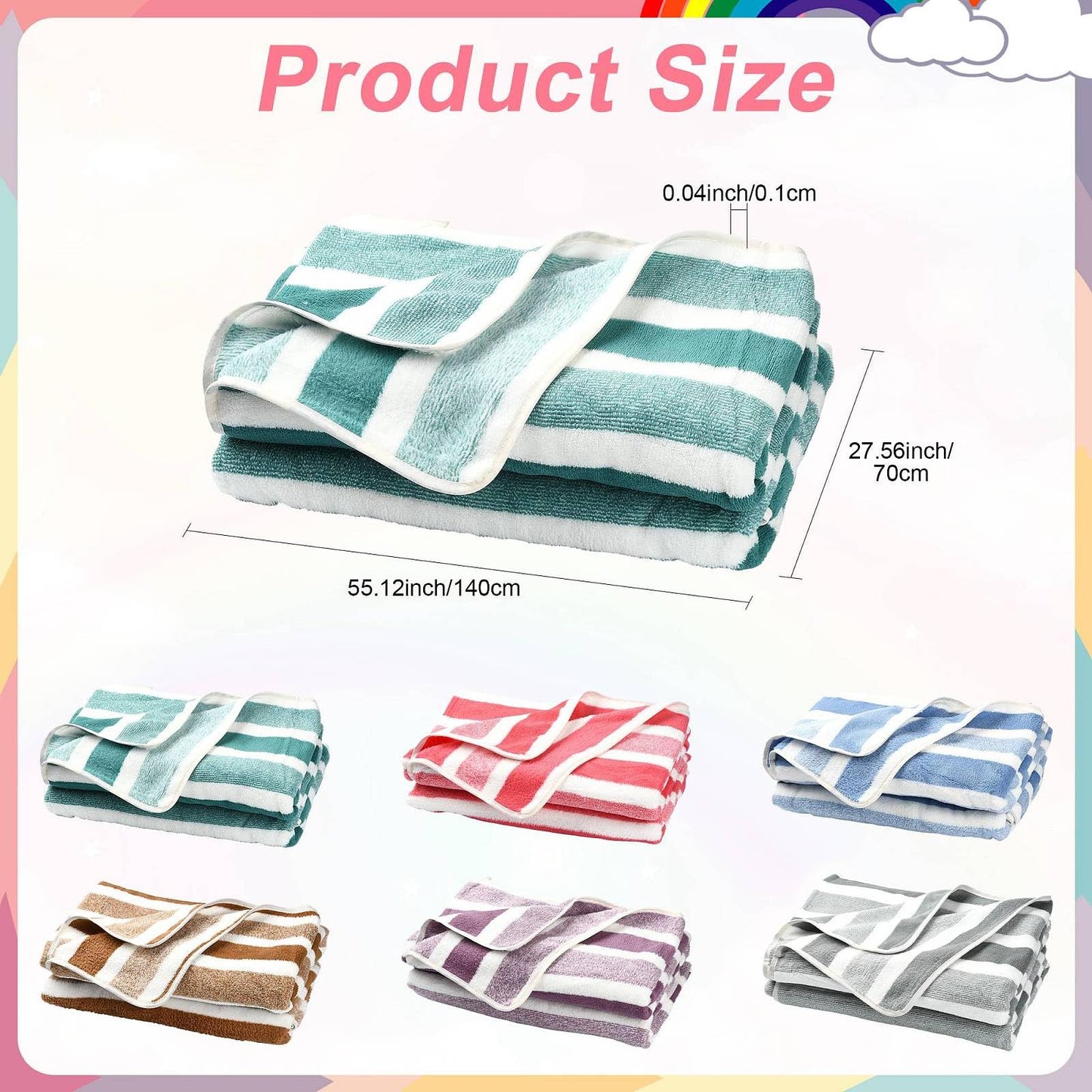 Cheriswelry 2Pcs Beach Towels for Adults Coral Fleece Sand Resistant Towel Quick Dry Large Bath Towels for Beach Accessories Holiday Travel Swim
