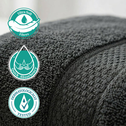 MistyMorning Bath Towels Pack of 2, Extra Large 70x140cm, Luxury 100% Cotton 500GSM Super Soft & Highly Absorbent Quick Dry Luxury Bathroom Towels
