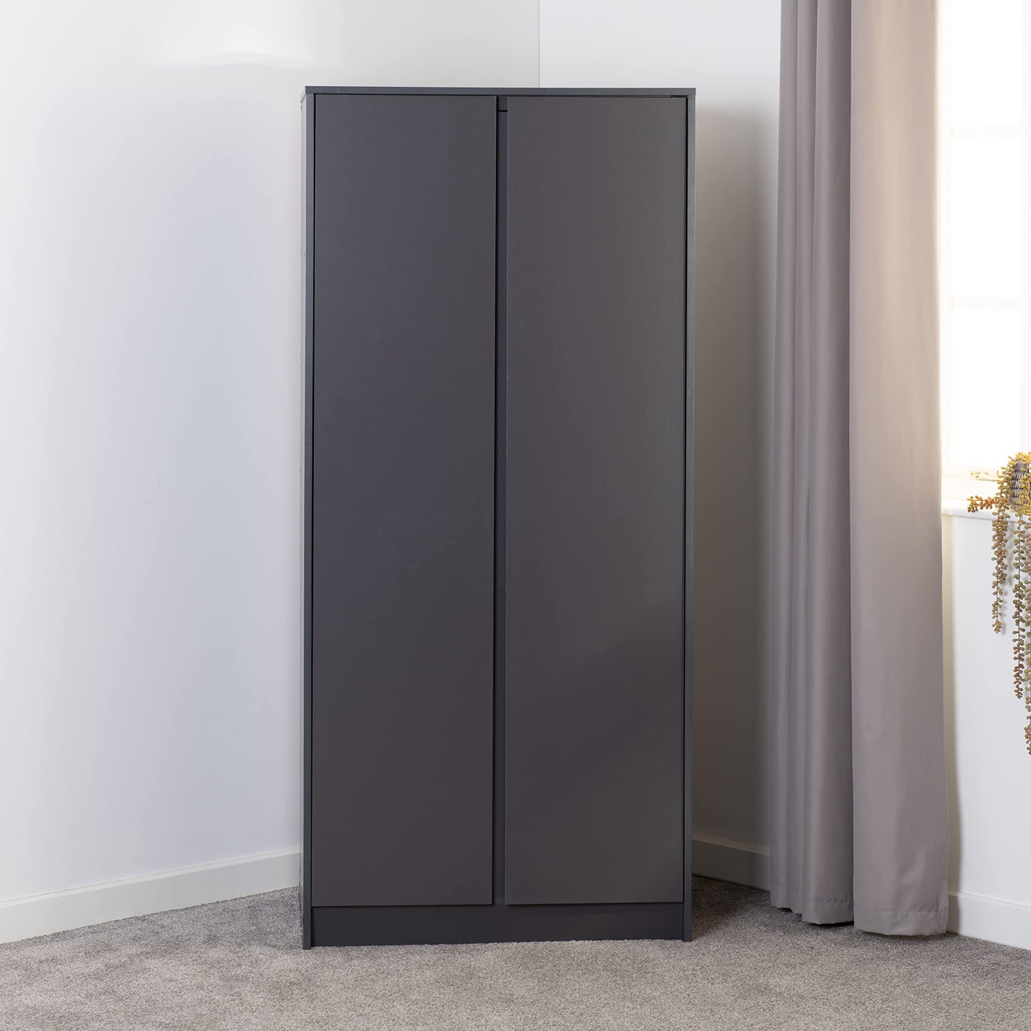 Seconique Malvern 2 Door Wardrobe in Grey