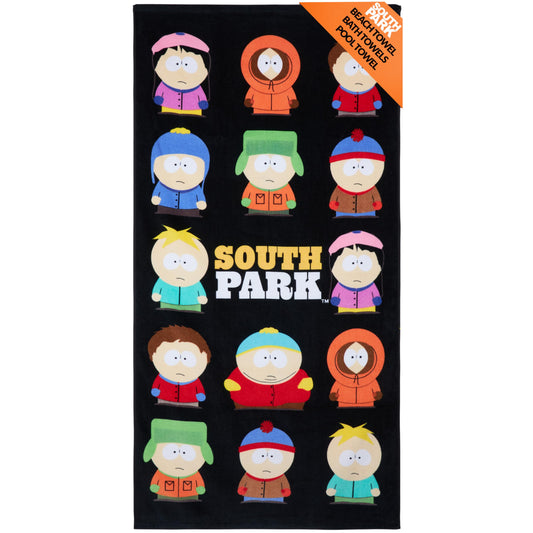 South Park Beach Towel for Adults Teens Soft Absorbent Bath Shower Gym Swimming Towel 100% Cotton Stan Kyle Cartman Kenny Holiday Essentials 140x70cm