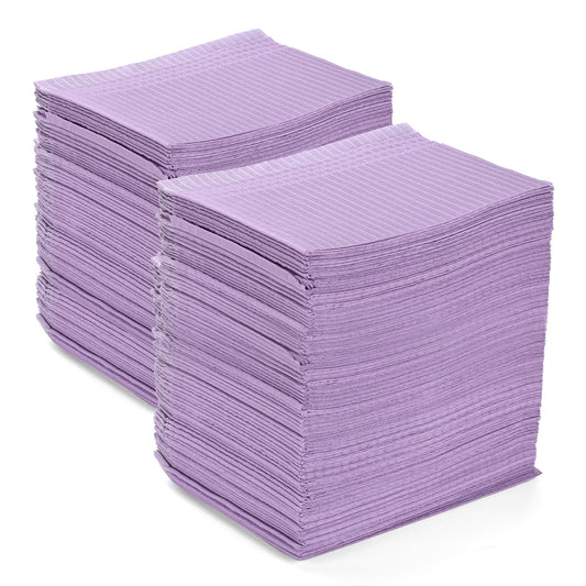 ATOMUS 125Pcs Disposable Waterproof Mat Leakproof Clean Tablecloths Underpad Beauty Salon Tattoo Protector Pad Sheet (purple)