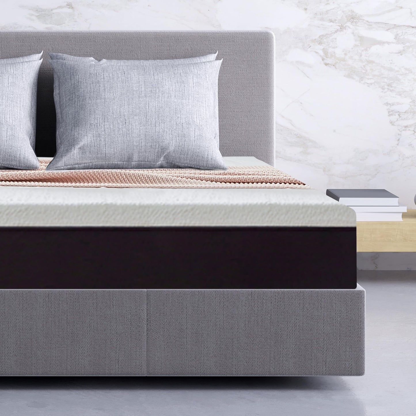 Classic Living double mattresses, Aether Memory Foam Mattresses with Cooling Gel Foam, 20 cm Deep Medium Firm double mattress in a box, White