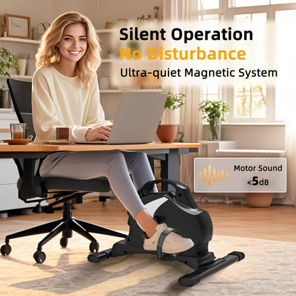 Niceday Mini Exercise Bike, Foot Pedal Exerciser, Under Desk Bike, Desk Pedal Bike, 8 Magnetic Levels Resistance, Quiet and Smooth, LCD Monitor, Pedal