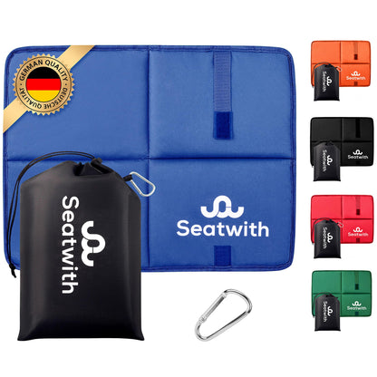 Thermal Foldable Outdoor Seat Cushion with Memory Foam 45x35cm Blue