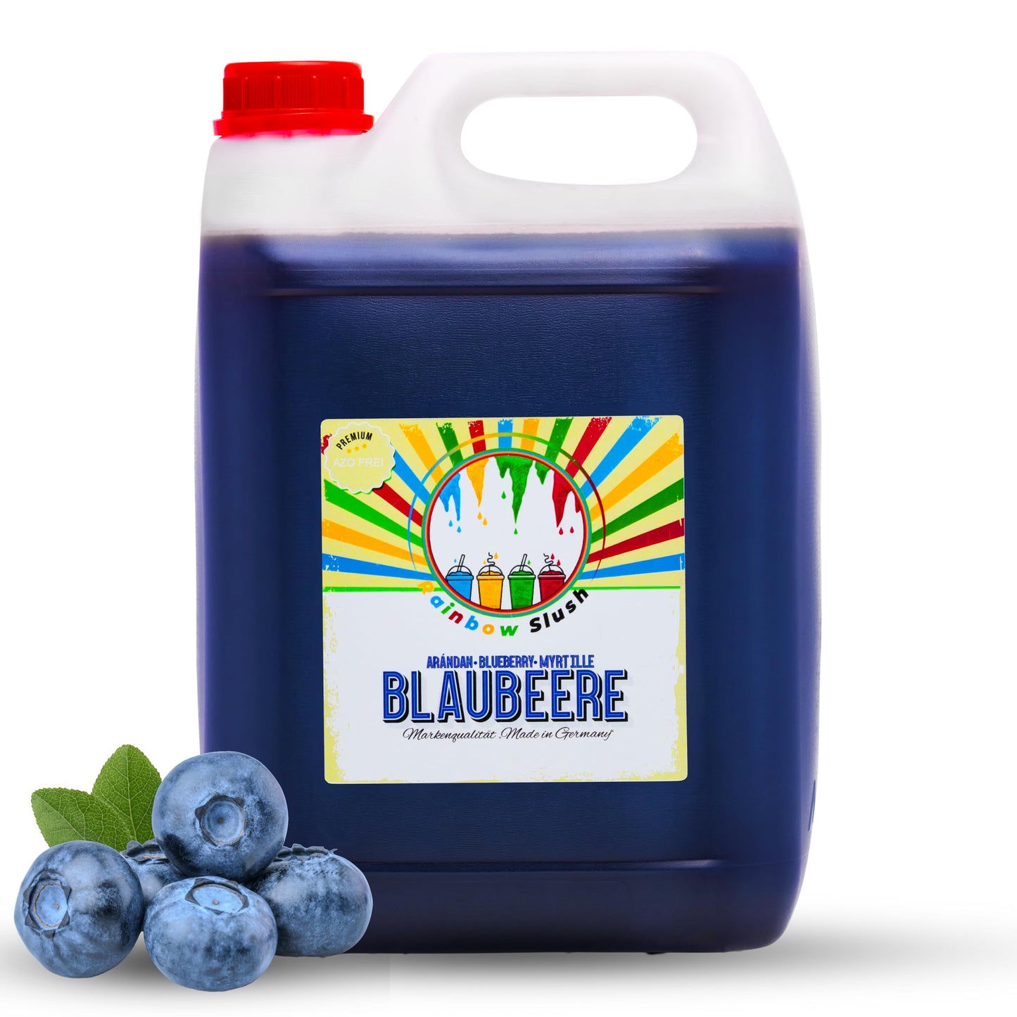 Rainbow Slush Syrup AZO FREE | flavor blueberry | Concentrate for Slushy Maker ice slush machines ice machines drinks 1:5