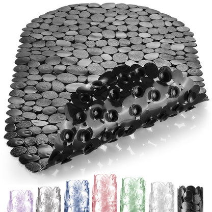 DOPROP Oval Shower Mat 69x36cm, Non Slip Mat with Suction Cups for Elderly