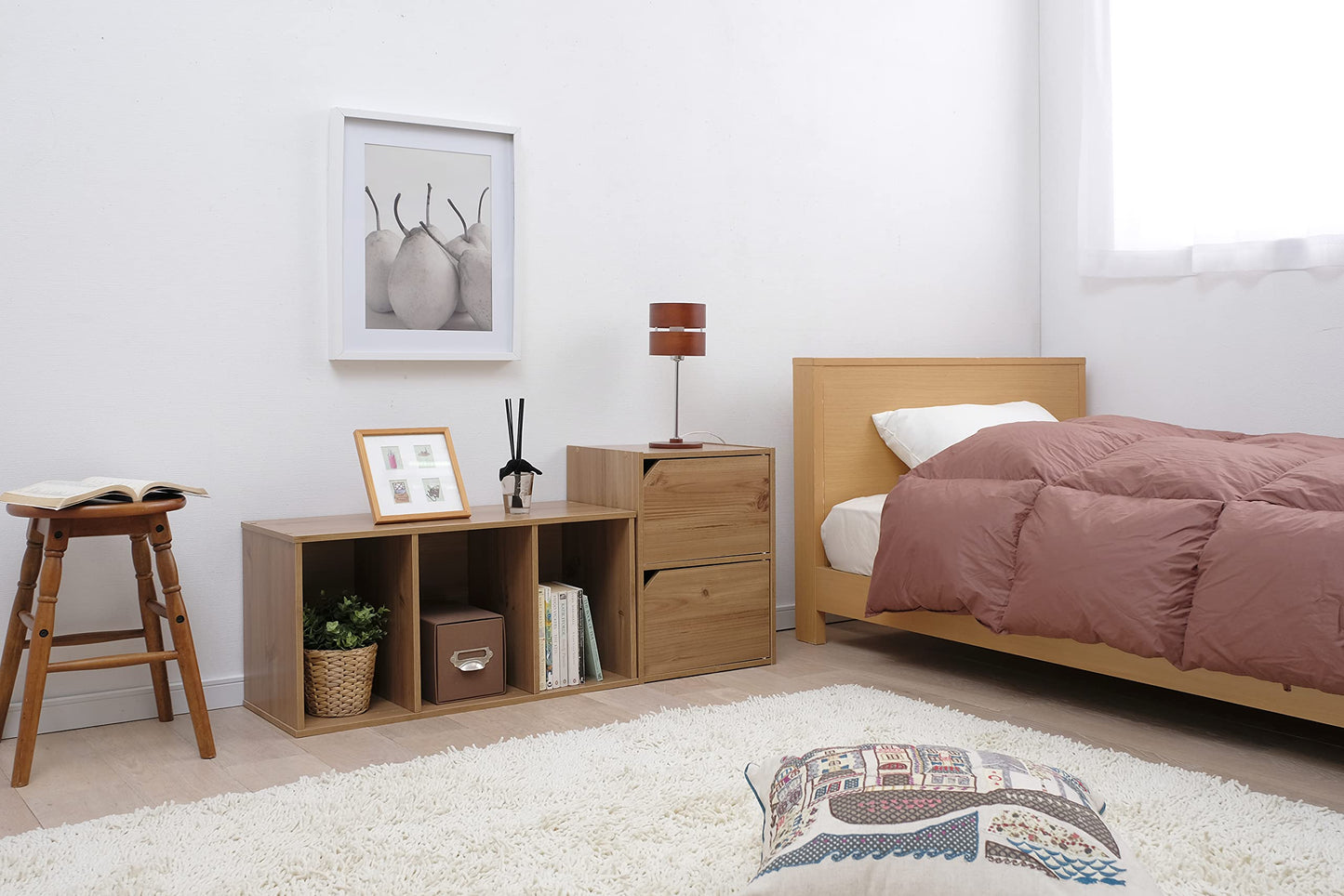 Iris Ohyama Storage cabinet, Cabinet with doors, Cabinet with shelves, Bookcase, Cabinet with 2 doors, Easy assembly,Modular, Office, Living Room