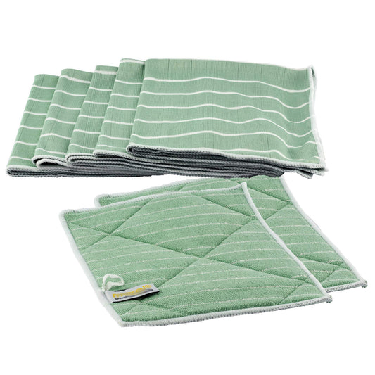Muxel Bamboo Rags Wipes Antibacterial Cleaning Cloths for Cleaning and Polishing Set of 7