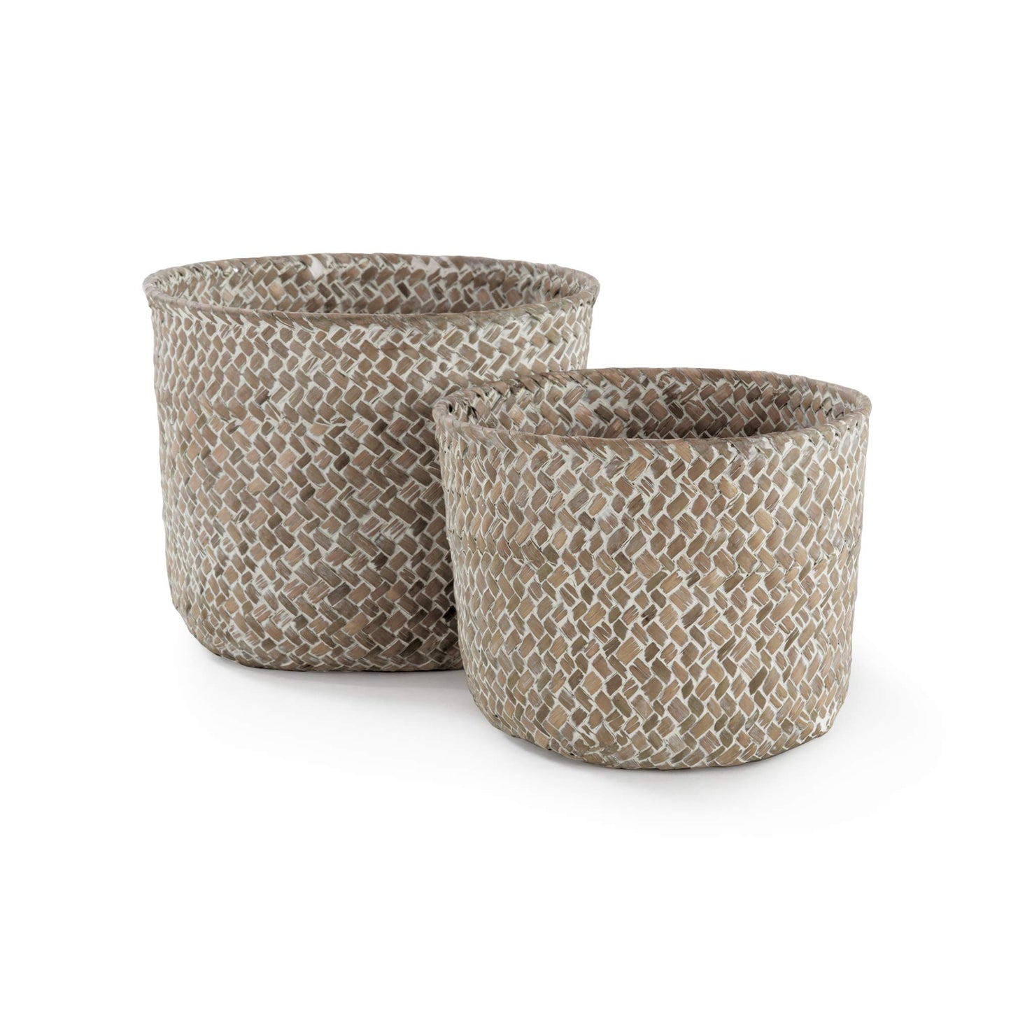 Compactor Set of 2 Mika Storage Baskets, Hand-Woven Natural Seagrass, Beige, RAN6534