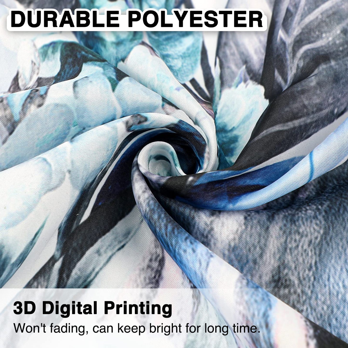 WELTRXE Shower Curtain, Bathroom Curtain with 12 Hooks, Waterproof Polyester Fabric Bathtub Curtain, Weighted Hem, Washable, Quick Dry