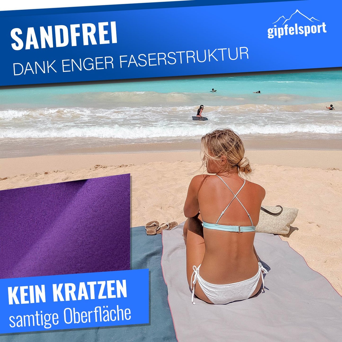 gipfelsport Microfibre Towel | 11 - Purple | M(110x50cm)