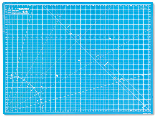 Elan A2 Cutting Mat Blue, 5-Ply Hobby Board for Crafts 60X45 CM, Self Healing Cutting Mat A2, Recycled PVC Craft Board for Sewing & Quilting