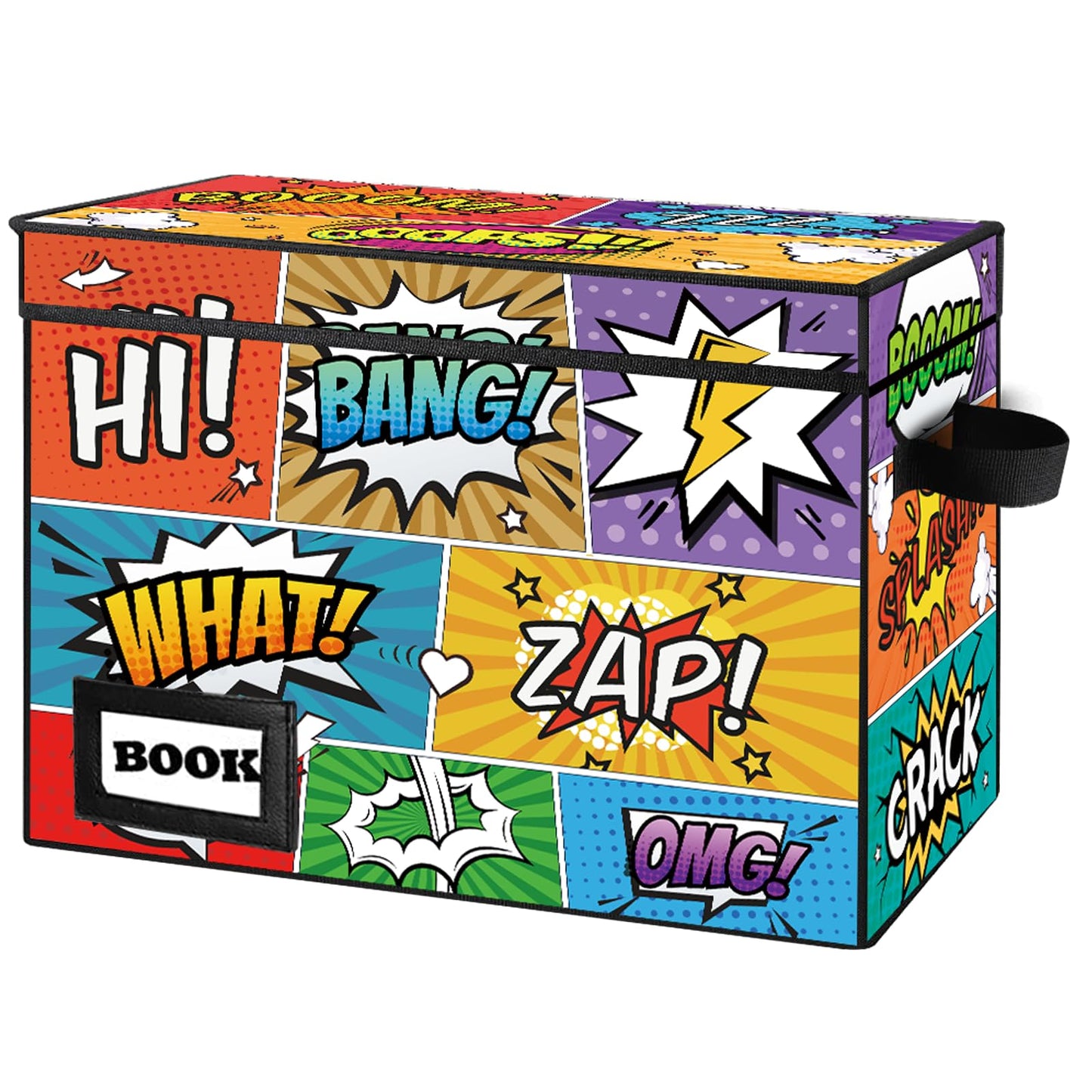 YNSZAS Collection Comic Storage Box, 15.8" X 7.8" X 11.8", Collapsible Short Box, Holds 160-180 Comics