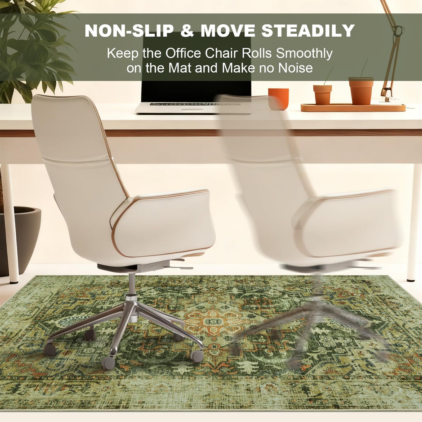 Homcomodar Office Chair Mats for Hardwood Floor 90x120cm Computer Chair Mat for Home and Office Floor Mat for Office Chair Non Slip Rubber