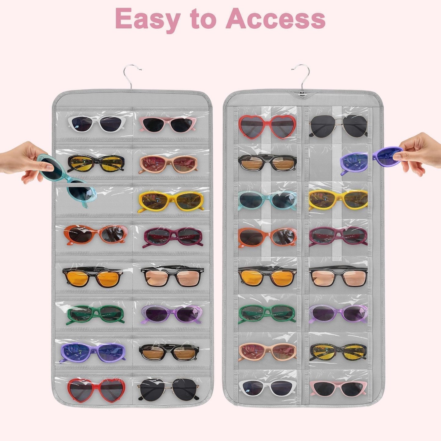 EEEKit Hanging Sunglasses Organizer: Wall Mounted Eyeglasses Holder