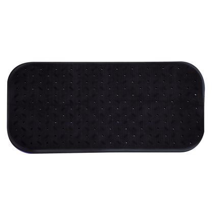 MSV Premium Shower Mat Bath Mat Bath Mat Antibacterial Non-Slip with Suction Cups – Black – Smells of Roses – Approx. 36 x 97 cm – Washable at 60 °C