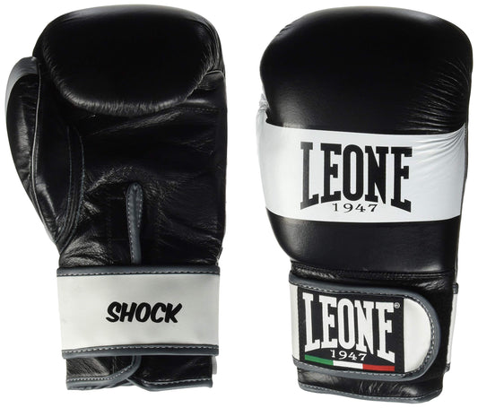 LEONE 1947, Shock Boxing Gloves, Unisex Adult, Black, 12 OZ, GN047