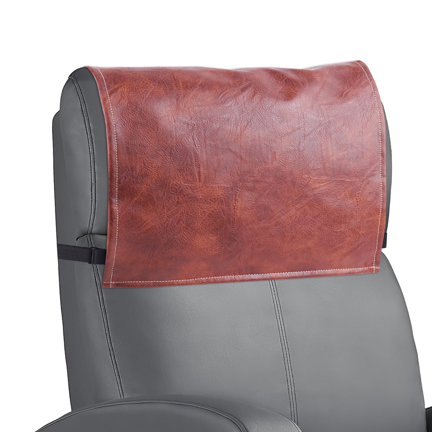 Mtzmy Recliner Headrest Protector,Non Slip Waterproof Headrest Cover,Leather Recliner Headrest Cover for Sofa,Furniture,Living Room,Office