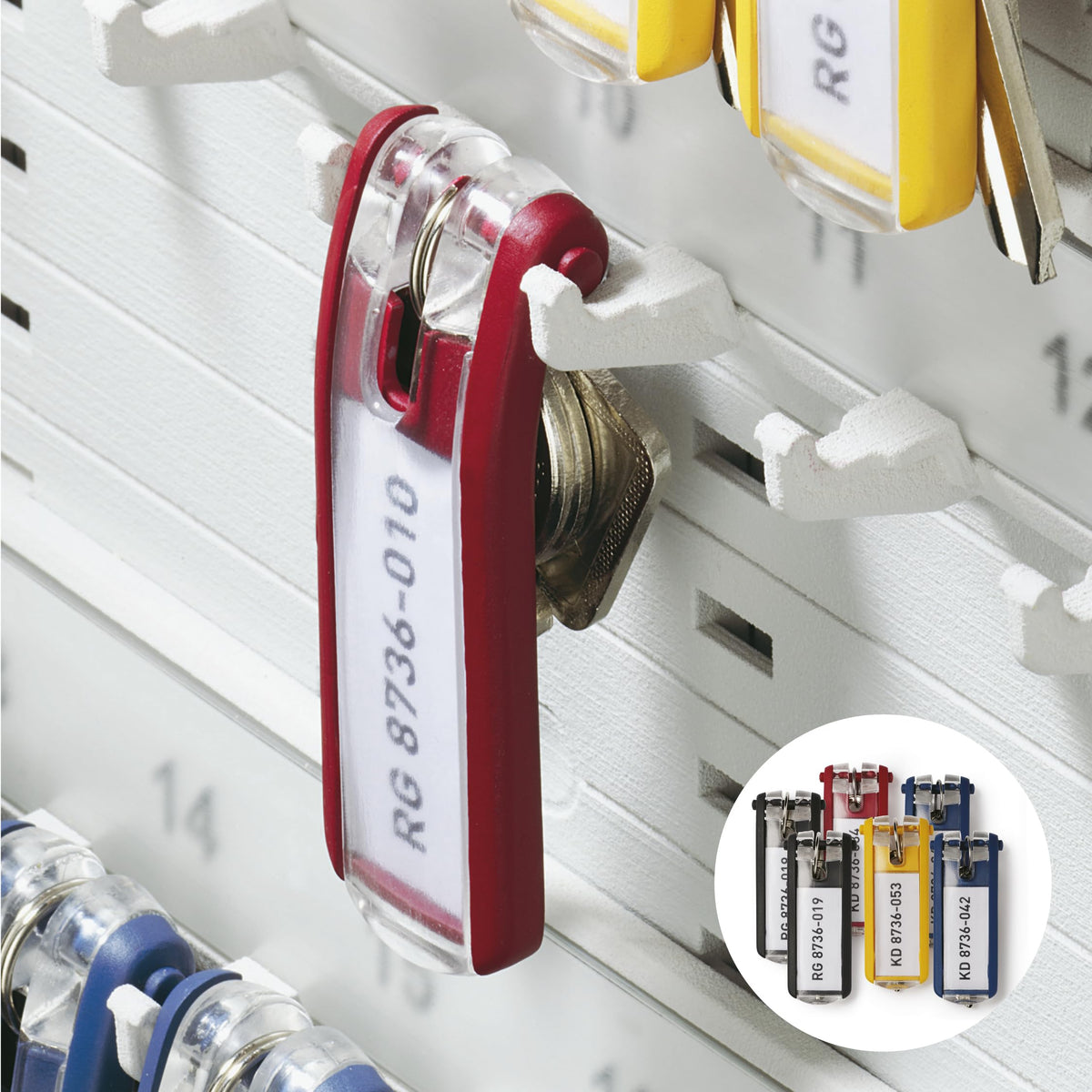 Durable Key Safe Box 18 - Wall Mounted Key Holder Cabinet with combination lock for up to 18 Key Clip Keys - Securely lock keys away