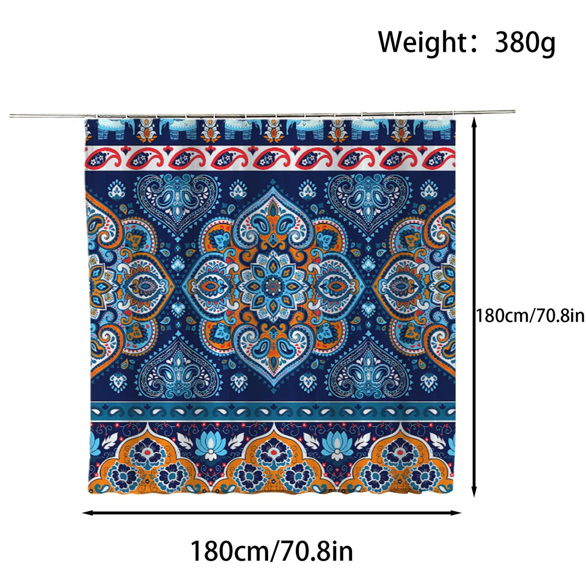 FAIRYGATE Bathroom Curtains Window Shower Curtain Heavy Duty Polyester Fabric Waterproof Digital Painting Pattern for Shower Stall Bathroom Curtains