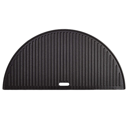 Kamado Joe BJ-HCIGRIDDLE Big Joe - Half Moon Cast Iron Reversible Griddle Grill Accessory, 0.3 in*11.63 in*23.6 in, Black