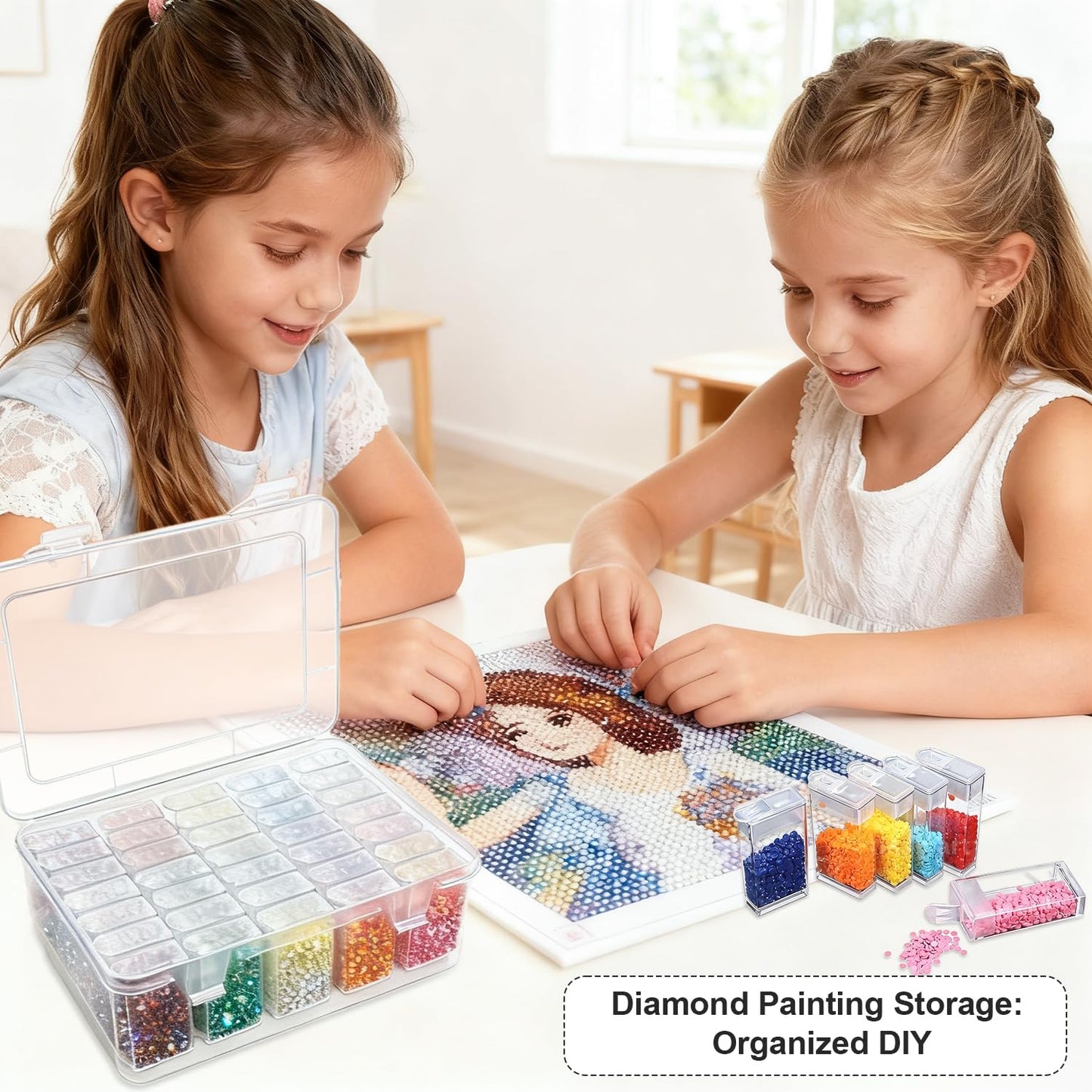 Qualsen Diamond Art Accessories Storage Boxes, 35 Grids, 1 Pack