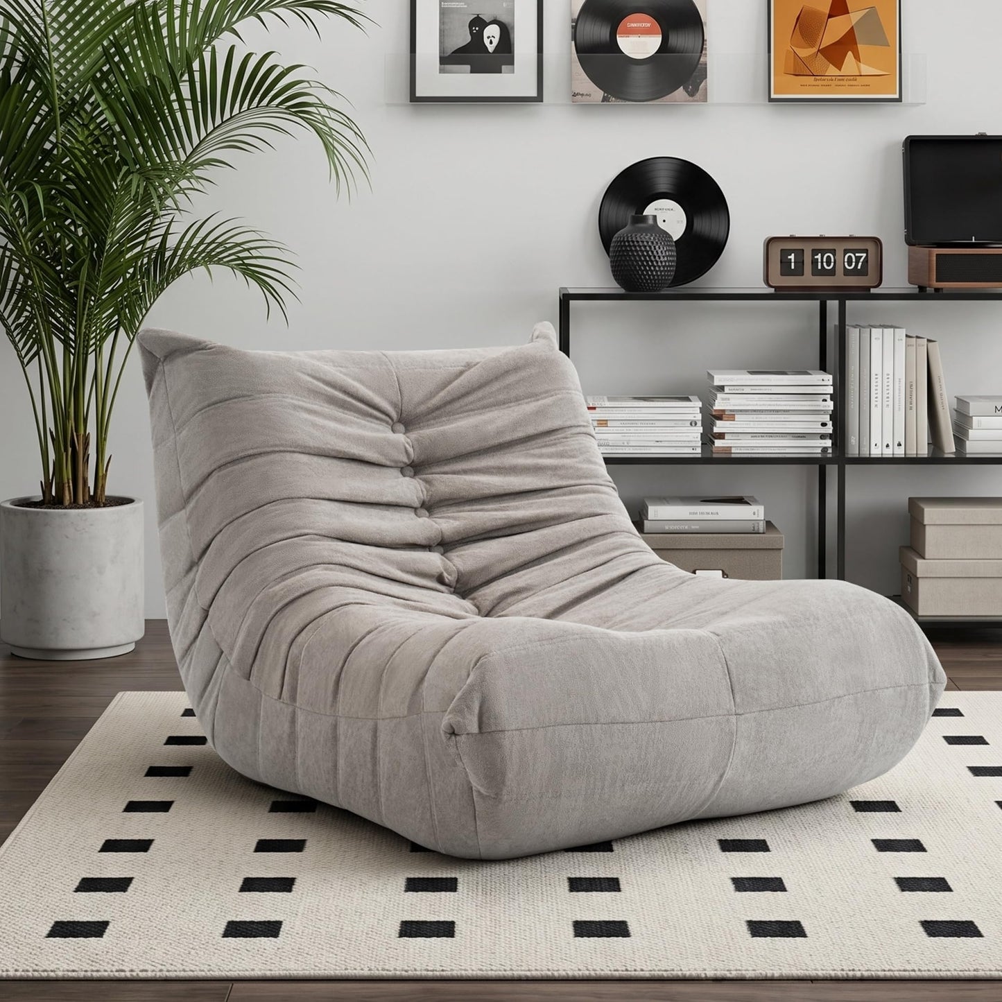 XH.Easy Go Bean Bag Chair for Adults, Togo Lounge Chair with Memory Foam Filling, Giant Bean Bag Sofa, Boneless Floor Chair for Living Room