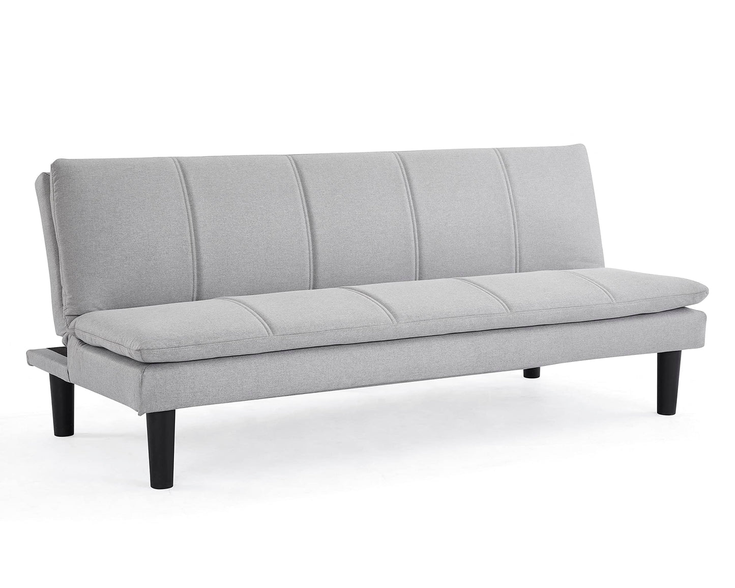 Home Detail Pearse 3 Seater Sofa Bed, Light Grey Fabric