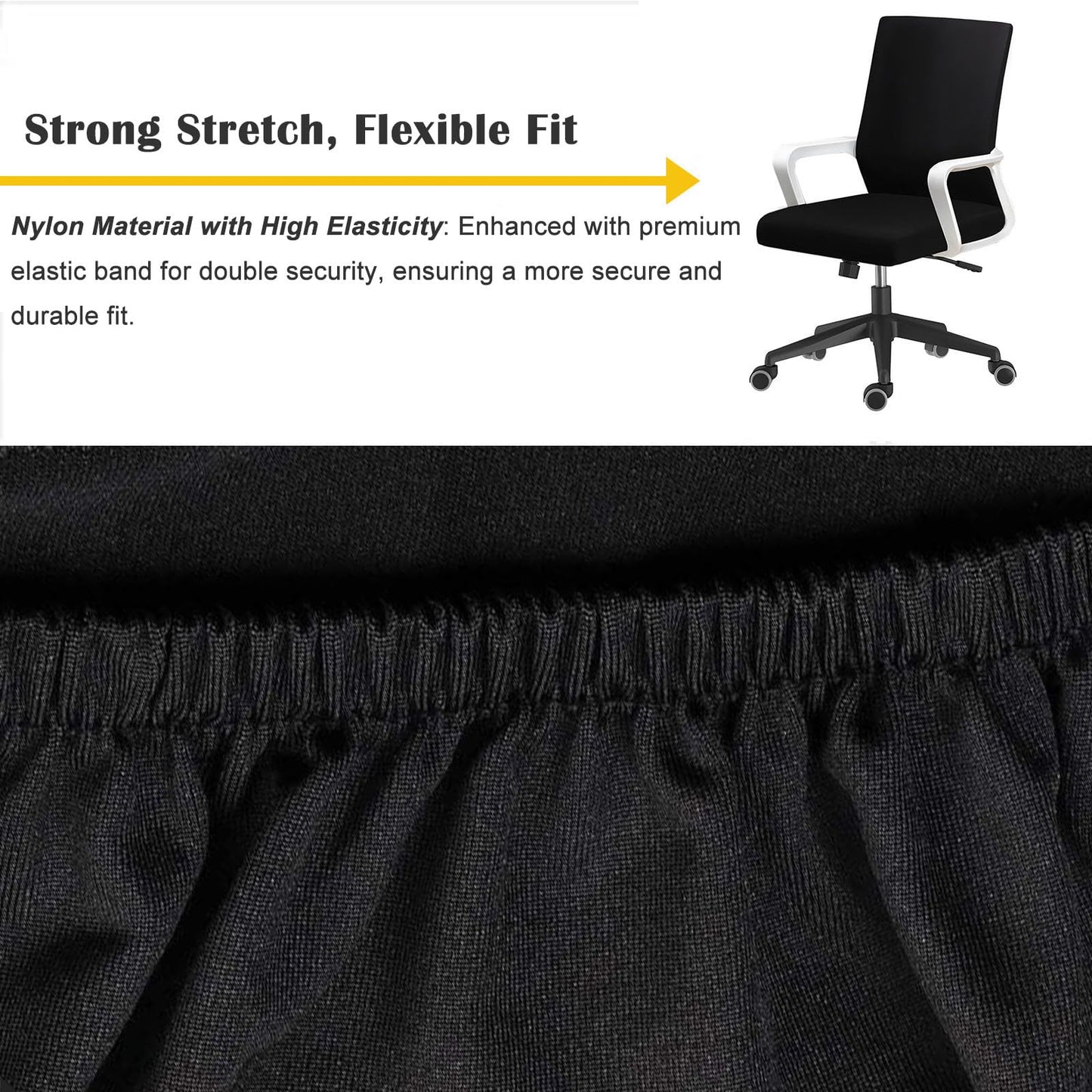 FYTXSZ Stretchable Office Chair Covers Set with Armrest Covers - Universal Fit for Gaming, Desk & Ergonomic Chairs | Durable, Machine Washable