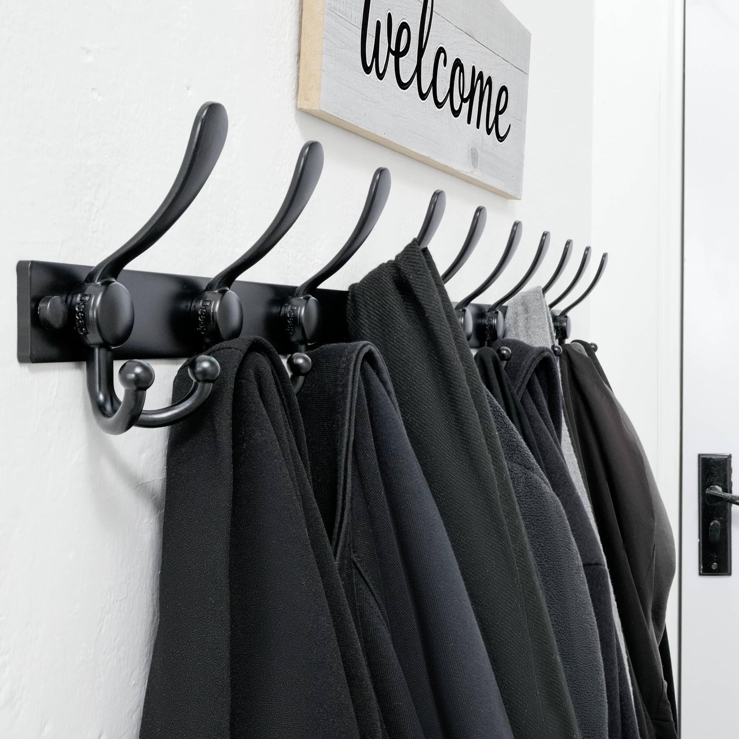 Dseap Coat Rack Wall Mount, Heavy Duty 2.5mm Base vs Flimsy 1mm, Double-Thick Solid Anti-Snap Hooks